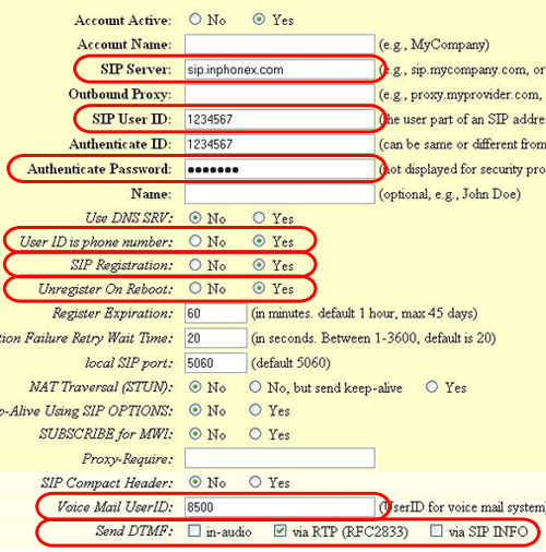 Configuración del  Grandstream GXV 3000 